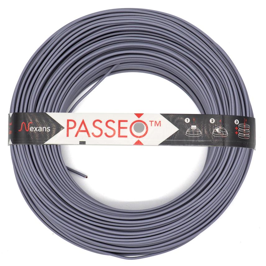 Nexans H07V-U PASSEO 1X1.5 GREY C100m